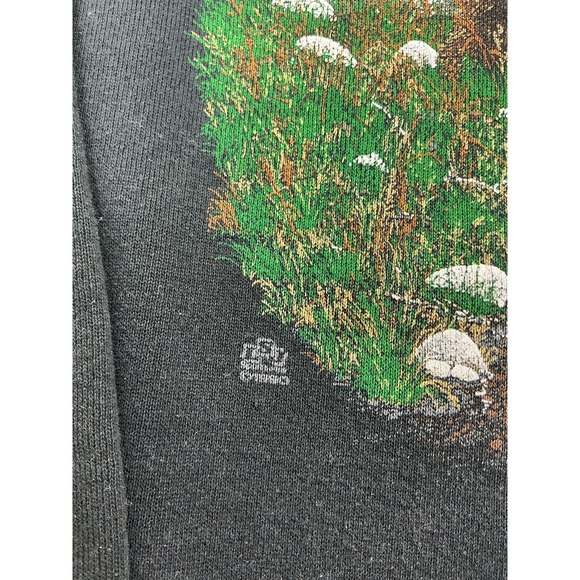 Vintage Jerzees Sweatshirt Mens XL Black Bear Wilderness Graphic Made USA 90s - Picture 4 of 12